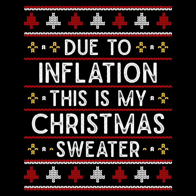 Hässlicher Weihnachtspulli wegen Inflation