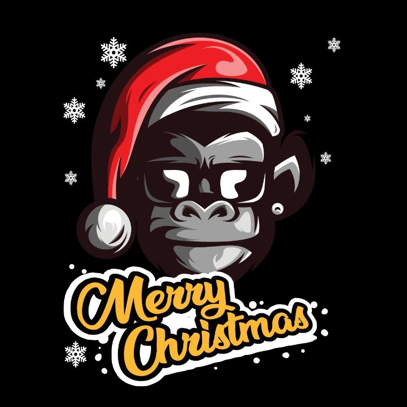Singe Père Noël joyeux Noël