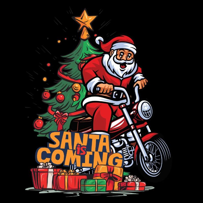 Christmas Santa Claus St. Nicholas Motorcycle
