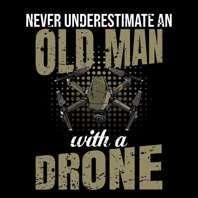 Old Man with a Drone Drone Saying