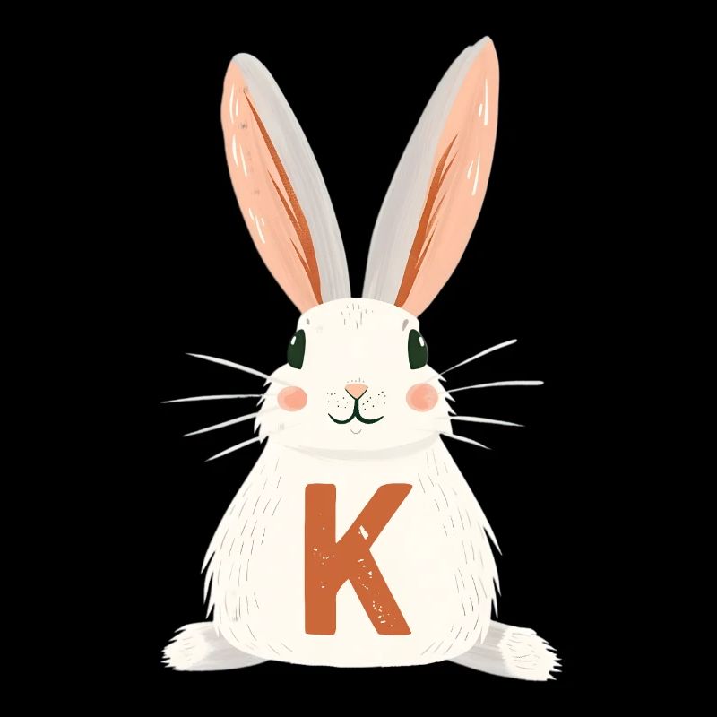 K -Buchstabe - Hase - Personalisierbar