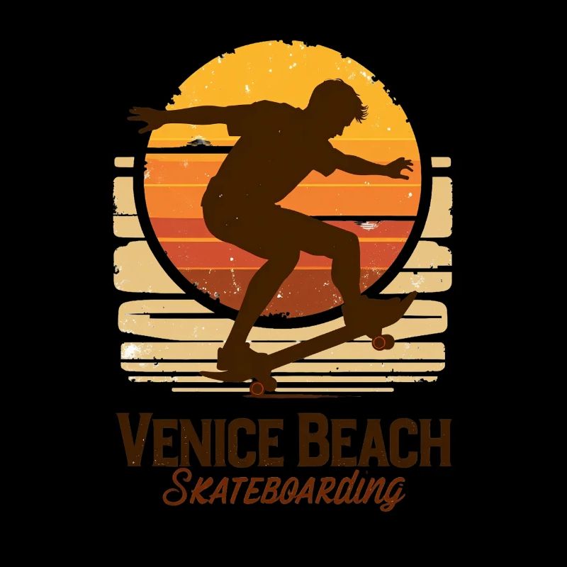Venice Beach Skateboard Sunset