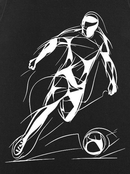 Soccer Player Line Art