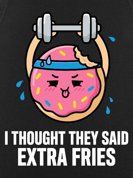 Donut exercising with dumbbell