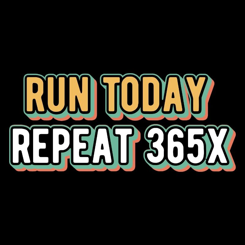 Retro Run Today Repeat 365 - Running Streak Runner