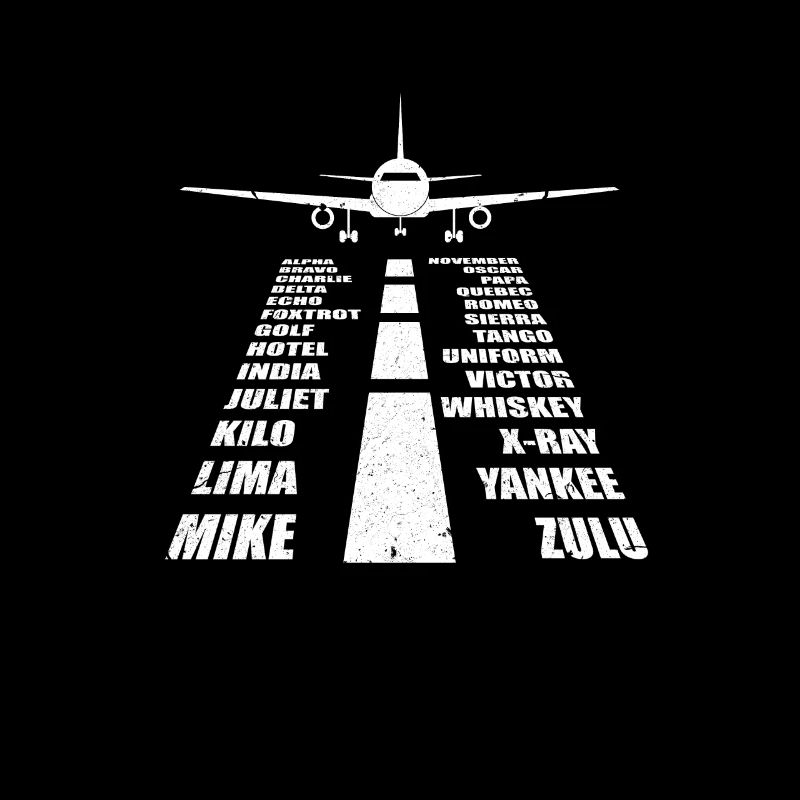 Pilot Alphabet Flight Airplane Fly Gift