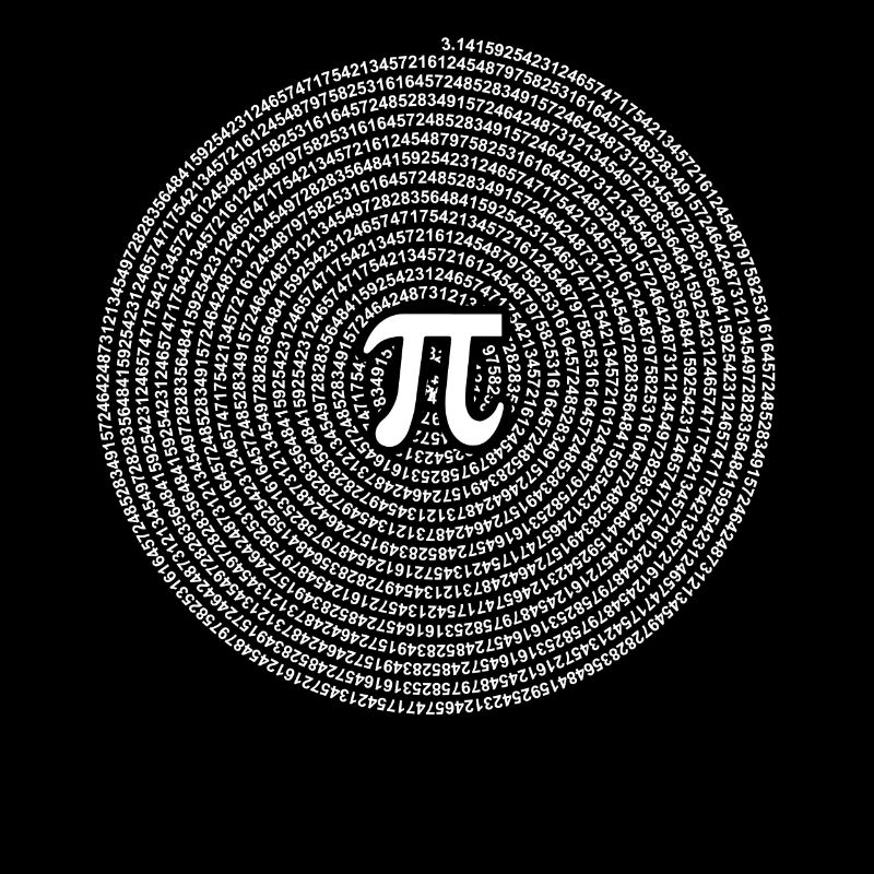 Mathématiques Pi 3,145 spirale