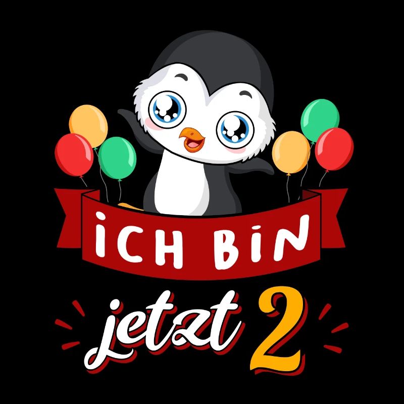 2 Geburtstag Jahr Pinguin Kindergeburtstag