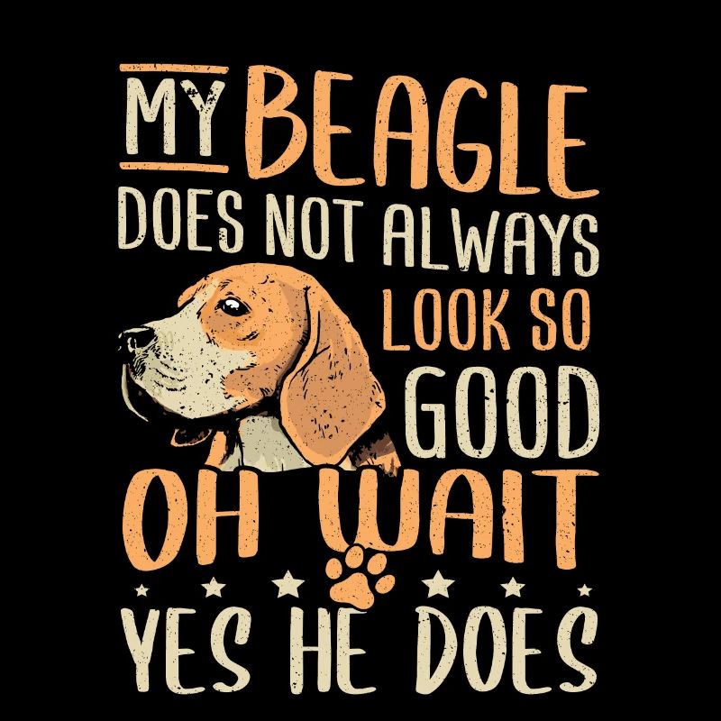 Beagle Hundebesitzer sieht gut aus Beagle Hund