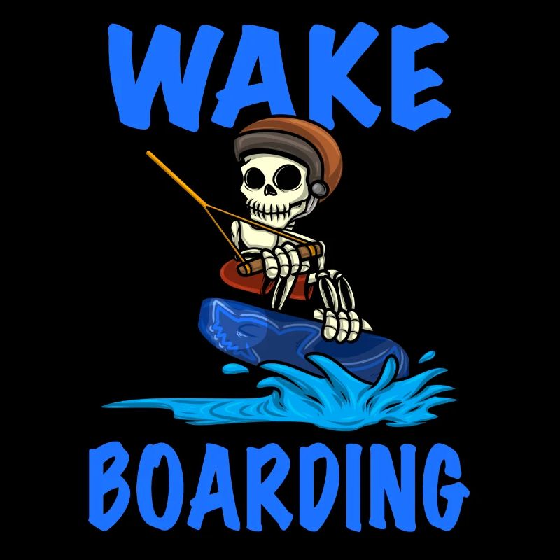 Wakeboarder Skeleton On The Wakeboarding