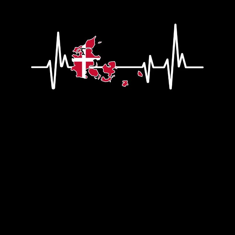 Heartbeat Design Drapeau danois Danemark