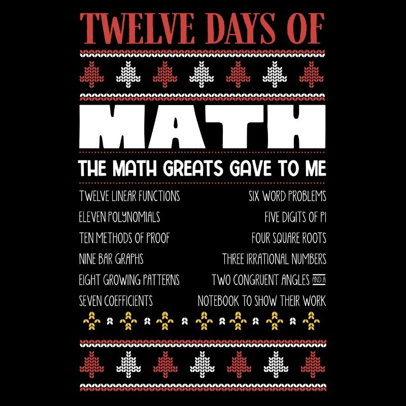 12 jours de mathématiques, notes de maths