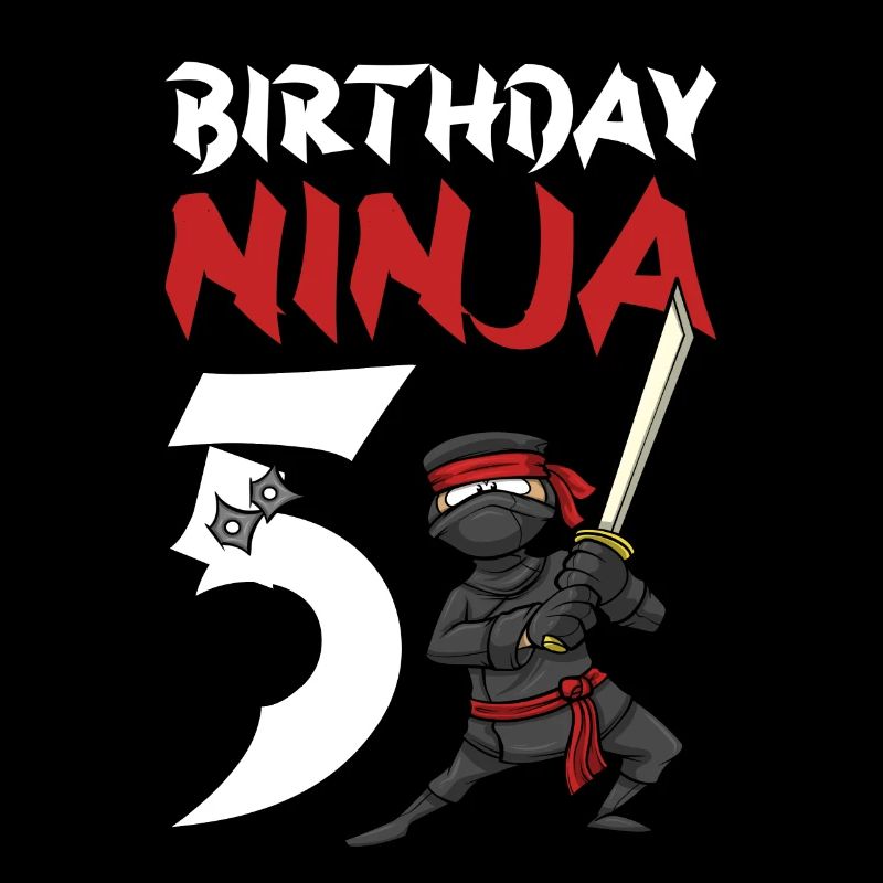 Fête d’anniversaire Ninja japonais de 5 ans Anniversaire