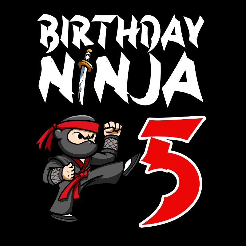 Fête d’anniversaire Ninja japonais de 5 ans Anniversaire