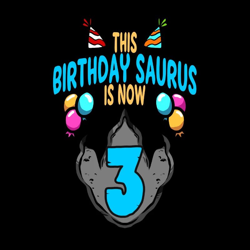 Ce saurus est 3 empreintes de dinosaures anniversaire