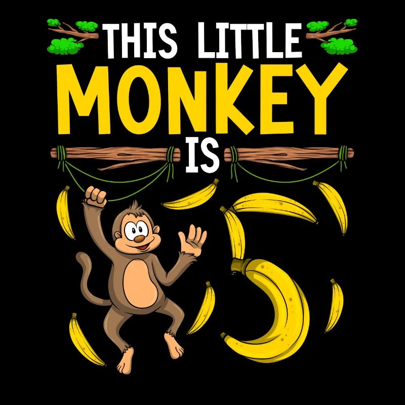 Monkey Birthday 5th Monkey Theme Party Enfants