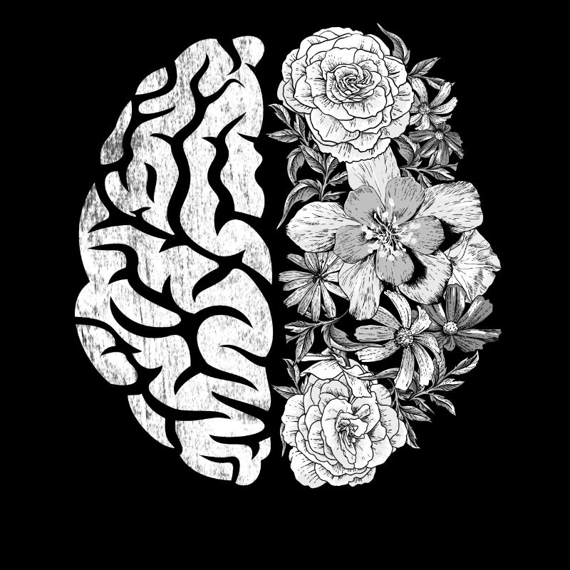 Brain flowers Positive thinking