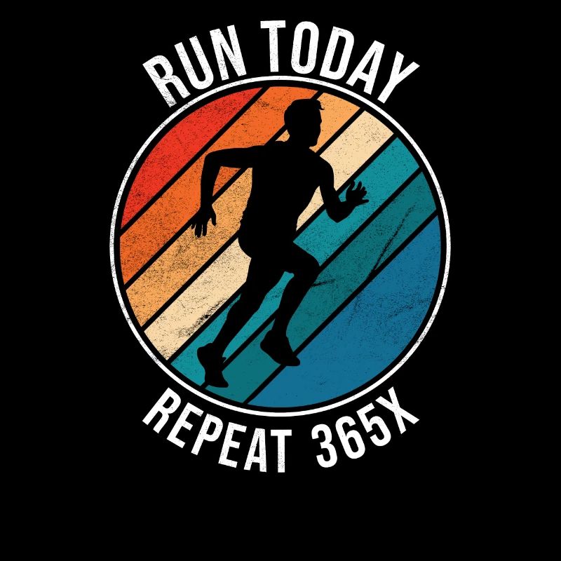 Retro Run Today Repeat 365 - Running Streak Runner