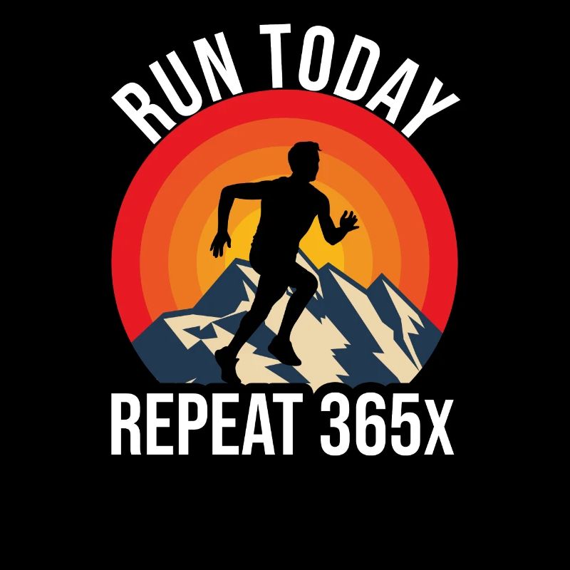 Retro Run Today Repeat 365 - Running Streak Runner