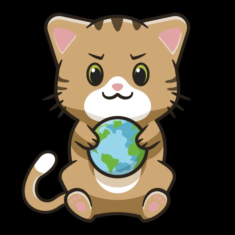 Terre de chat mignon