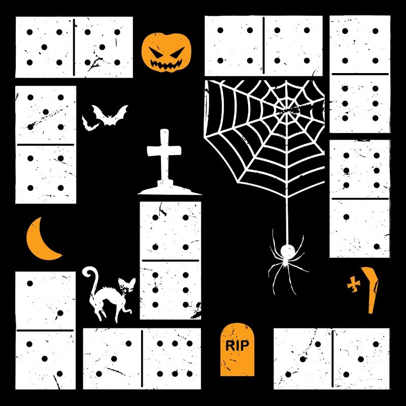 Domino Halloween Dominosteine Süßes oder Saures