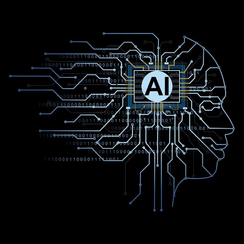 AI - Code Binaire Intelligence Artificielle Informatique
