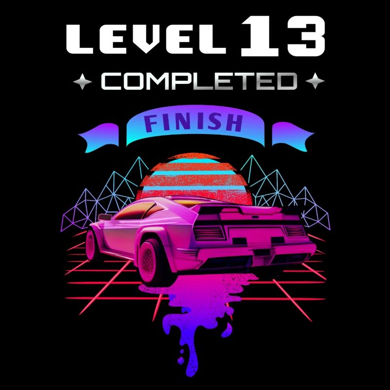 Niveau 13 terminé 13e anniversaire Retro Wave