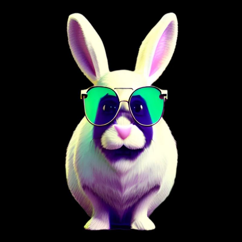 cool rabbit with sunglasses