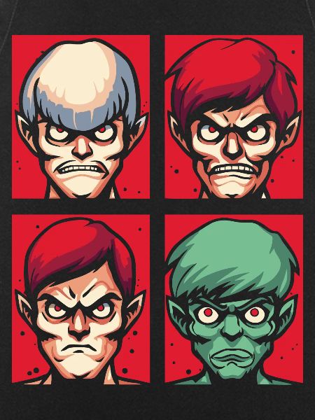 Cartoon Faces of Wrath