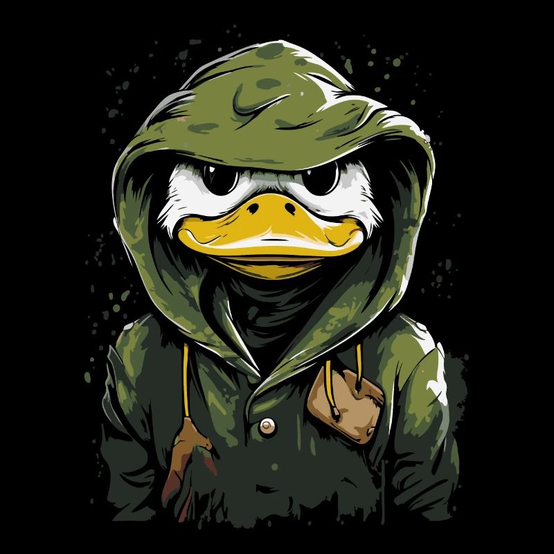 Un canard d’extérieur en imperméable