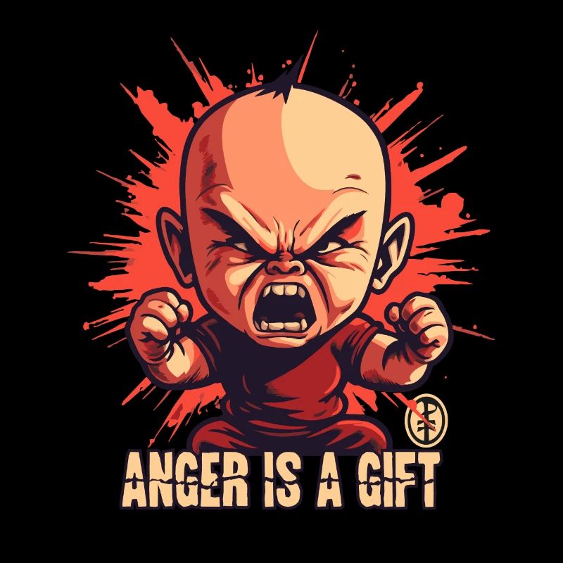Wut ist ein Geschenk, wütendes Baby