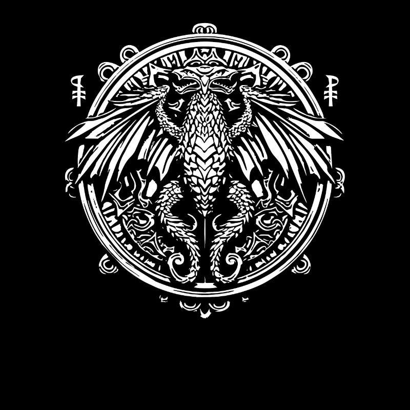 Symbol eines Doppelkopf-Drachen