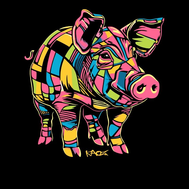 Big Fat Pop Art Pig