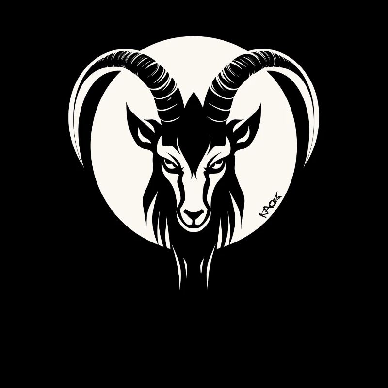 Le motif d’un bouc, d’un bouc