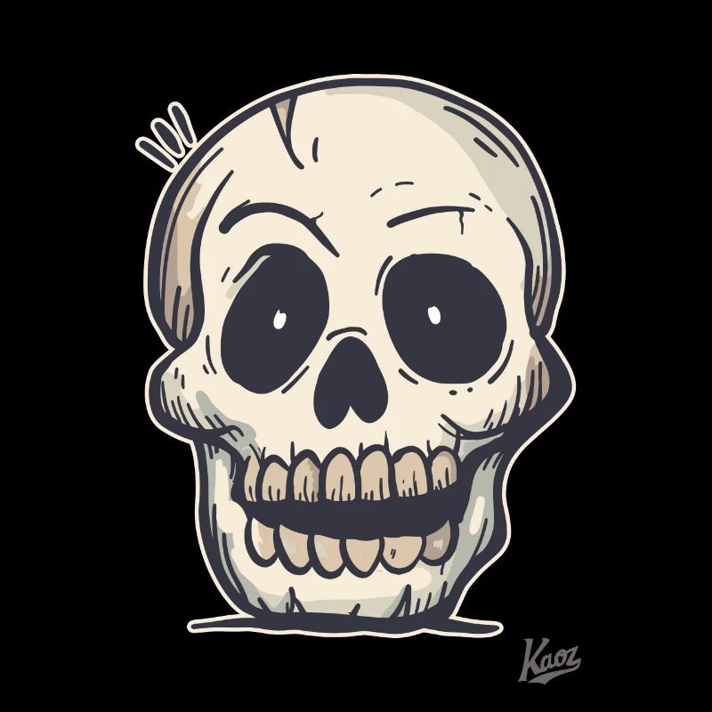 Lustiger einfacher Totenkopf