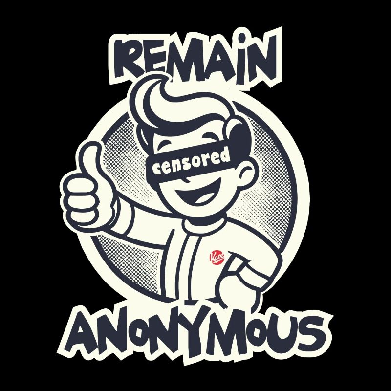 Pouces vers le haut pour l’anonymat Rétro Dessin animé Garçon