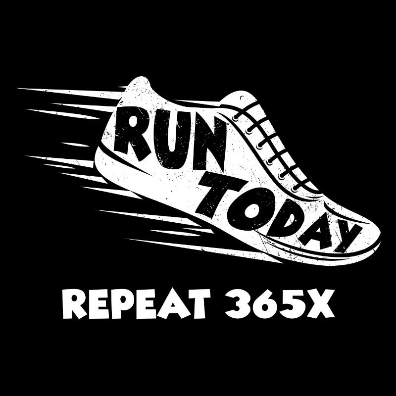 Retro Run Today Repeat 365 - Running Streak Runner