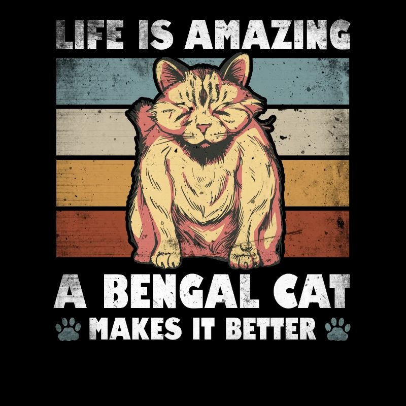 La vie est incroyable Le chat du Bengale le rend meilleur