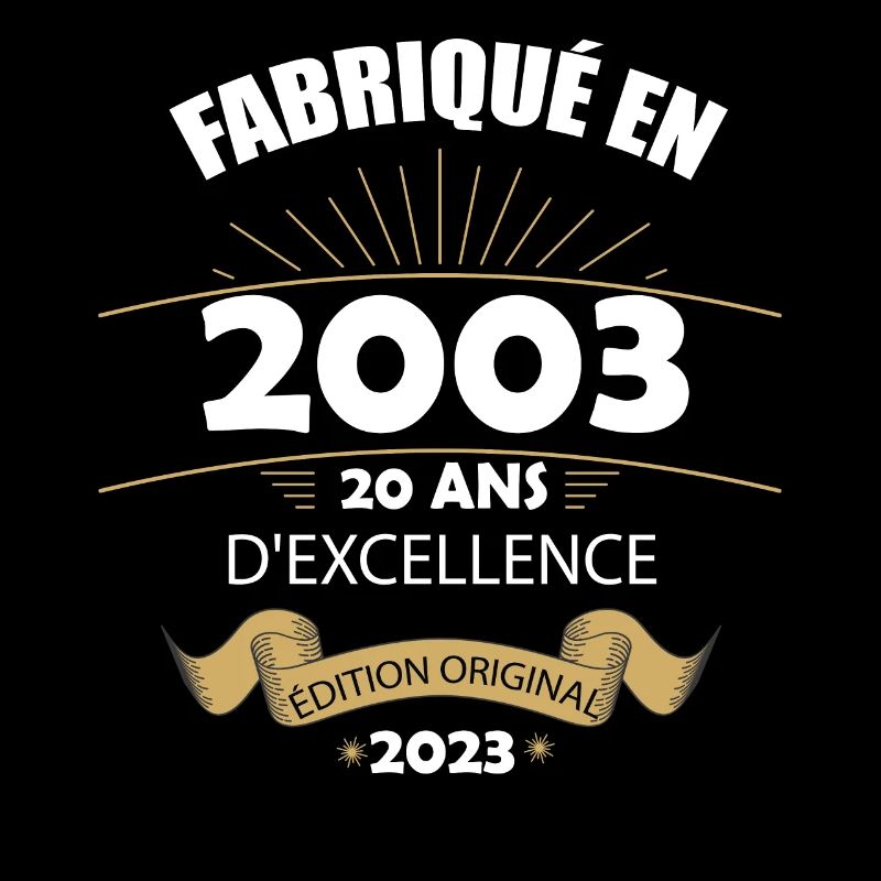 Fabriqué En 2003 Né En 2003 20 Ans Anniversaire