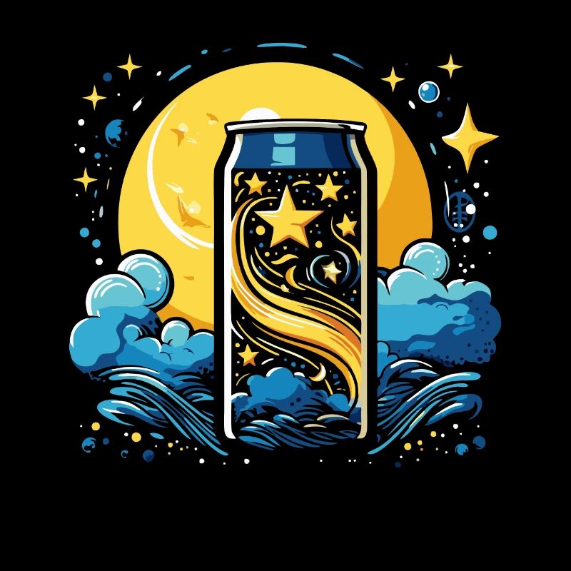 The coolest tin with stars and clouds