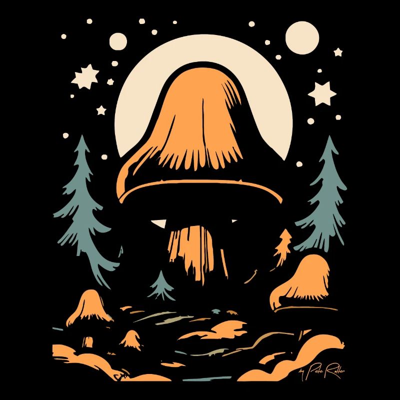 Ein riesiger Pilz im Wald