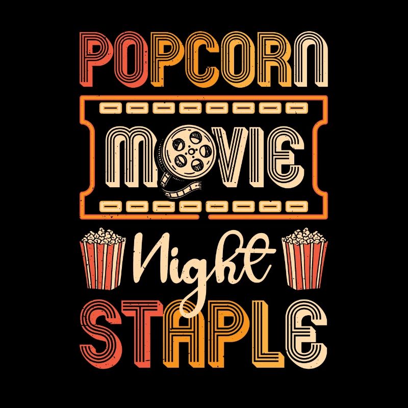 Retro Popcorn Filmabend Pop-corn Geschenk