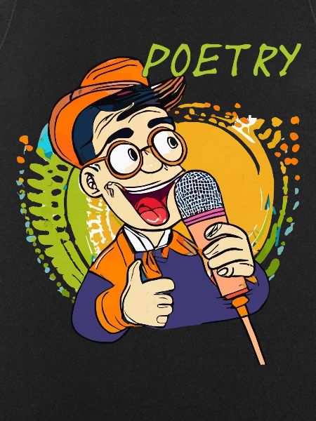 MAN MICROPHONE POETRY