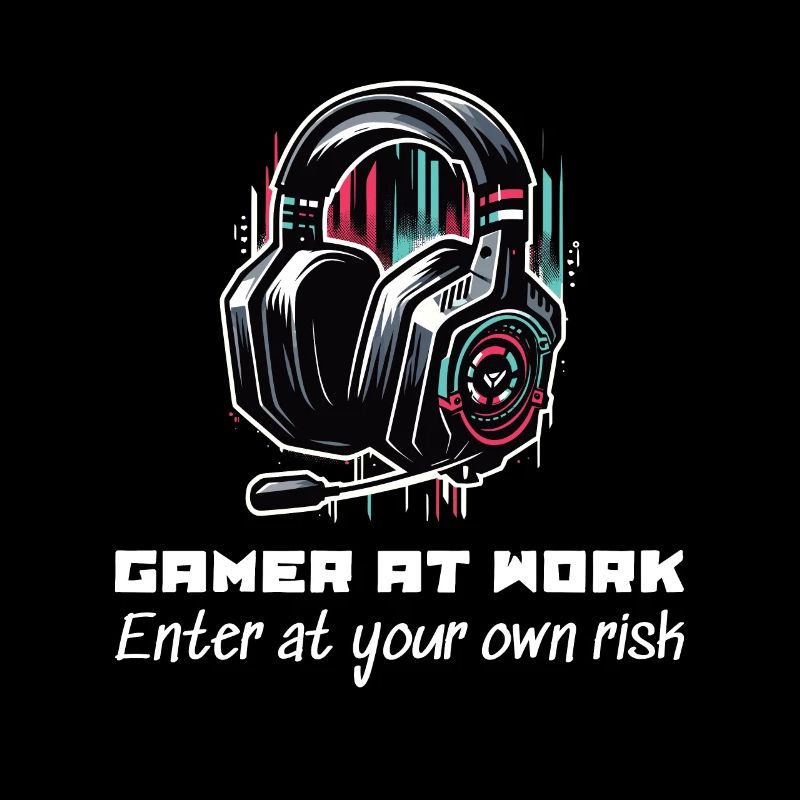 Gamer at work Enter at your own risk Beruf Arbeit