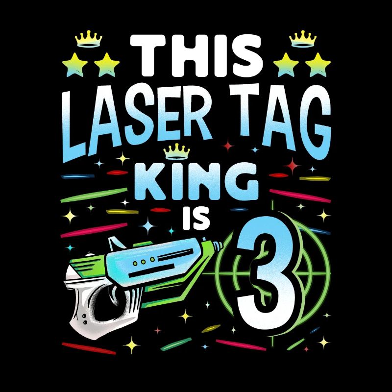Lasertag King est un garçon d’anniversaire de 3 ans Laser Tag intérieur