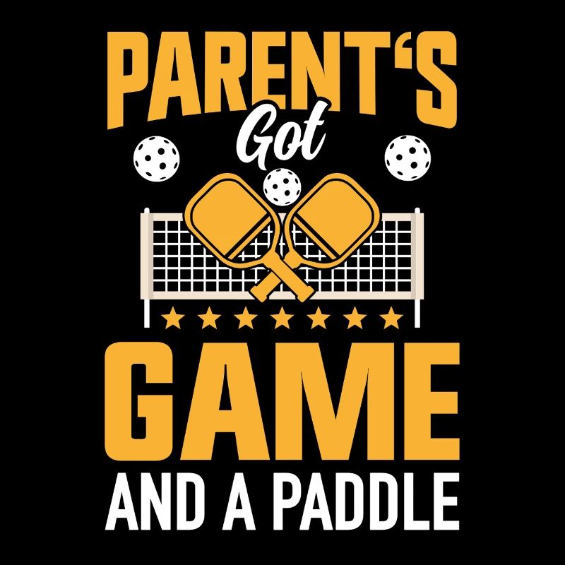 Pickleball Eltern Paddleball Mama Papa Paddle