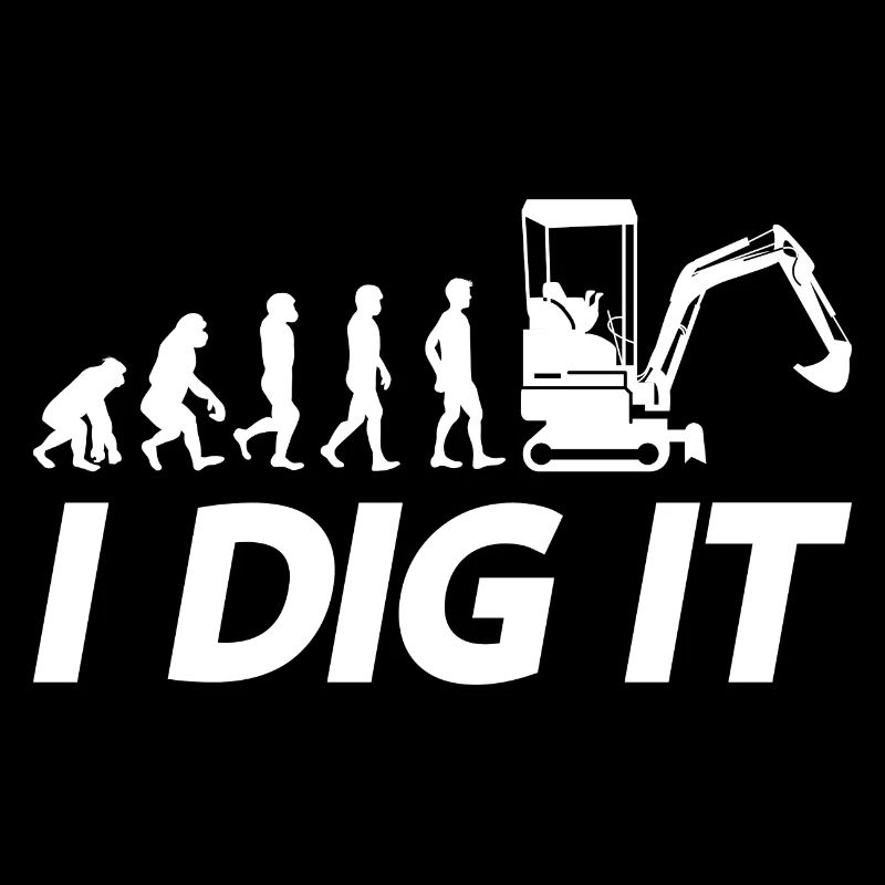 Retro Excavator Slogan Excavator Driver Construction Site