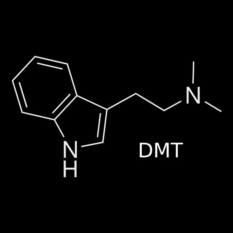 Molécule DMT - blanche avec nom