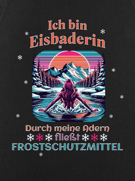 Eisbaderin Frostschutzmittel Retro Design