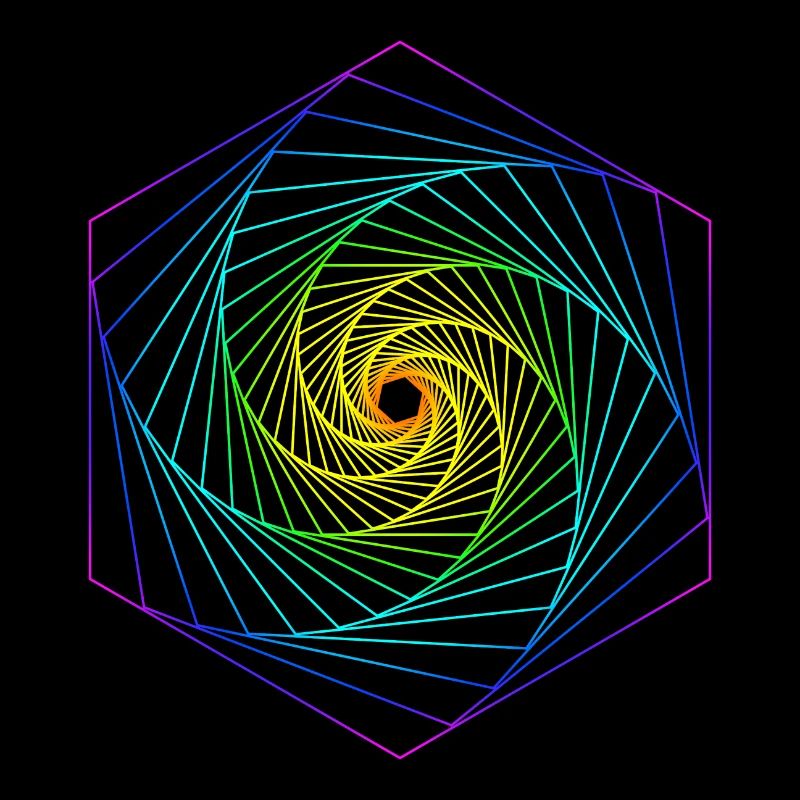 Heilige Geometrie Spiralle Regenbogen